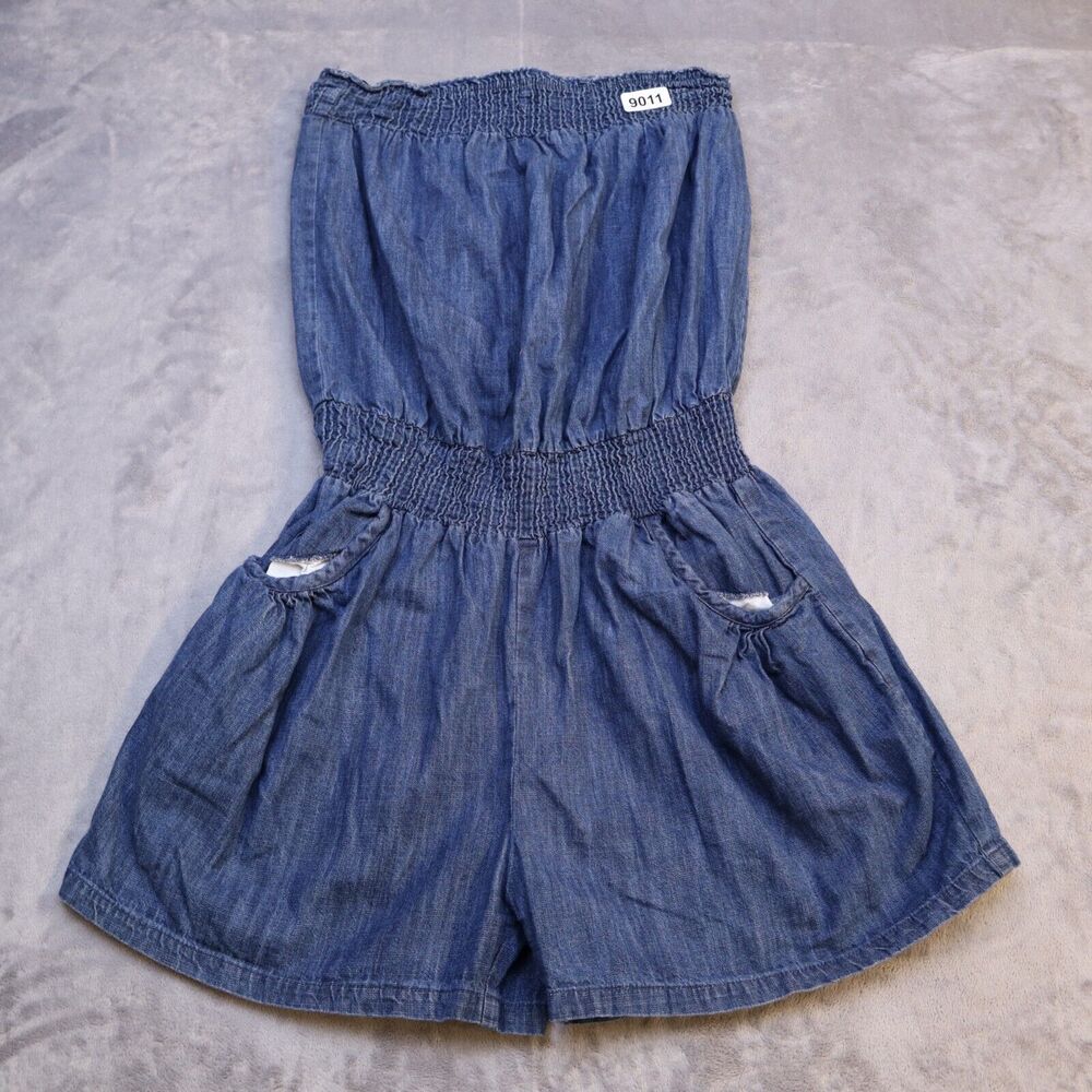 Blue Jean Denim Shorts Womens XS Blue Casual Lightweight Shorts Strapless